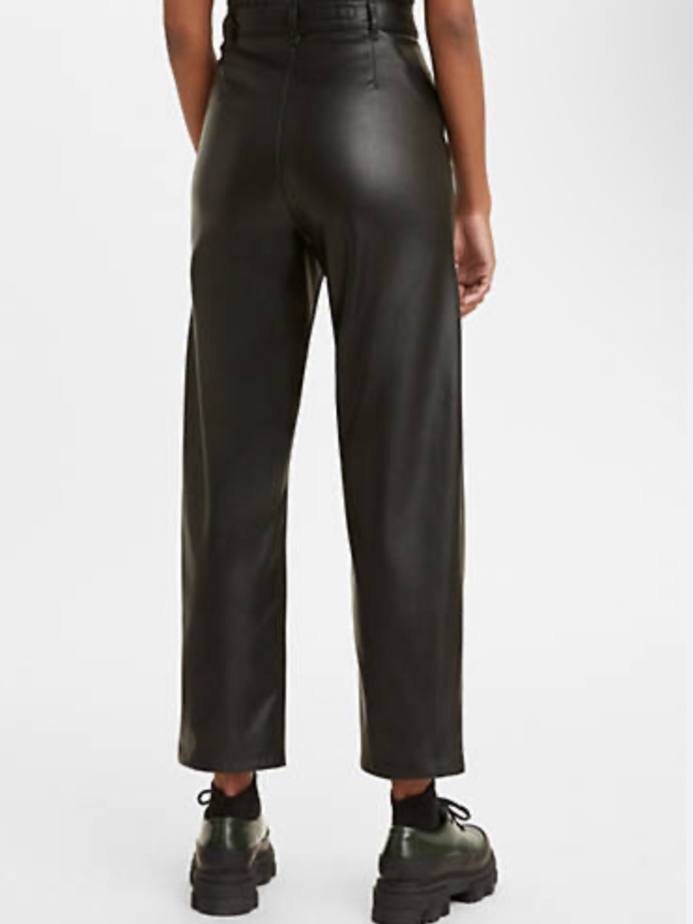 Levi’s Made & Crafted Math Club Slacks Black Faux Leather Slacks Pants 28 - Picture 4 of 16